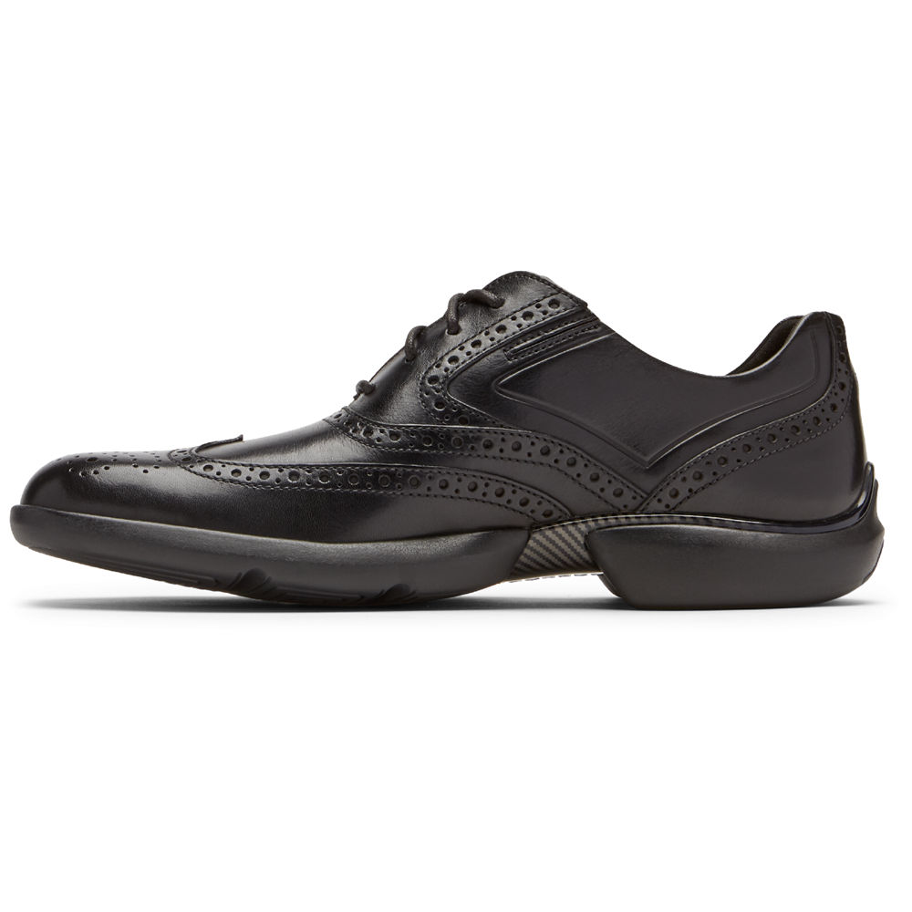 Rockport Mens Lace Up Black - Total Motion Advance Wingtip - UK 672-DIZWYJ